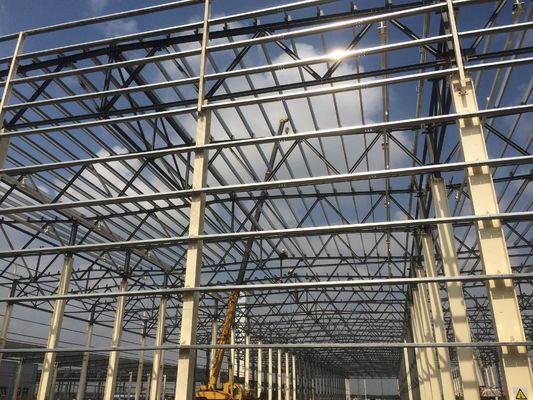 بناء الإطار الصلب المجهز سهل التجميع بناء المعدن المموج
