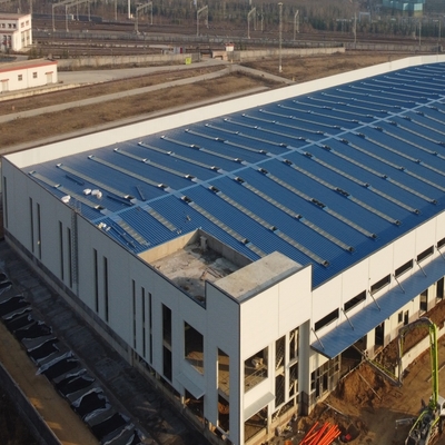 ورشة عمل الهيكل الفولاذي المجهز Q235B Q355B تصميم واسع النطاق