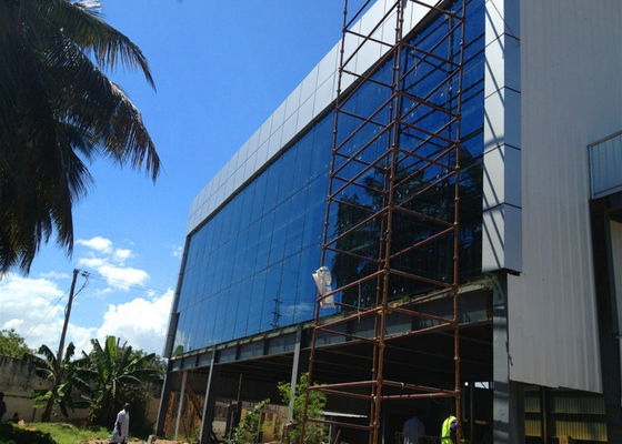 مبنى مكتب متعدد الطوابق من الصلب مع جدار ستارة زجاجية