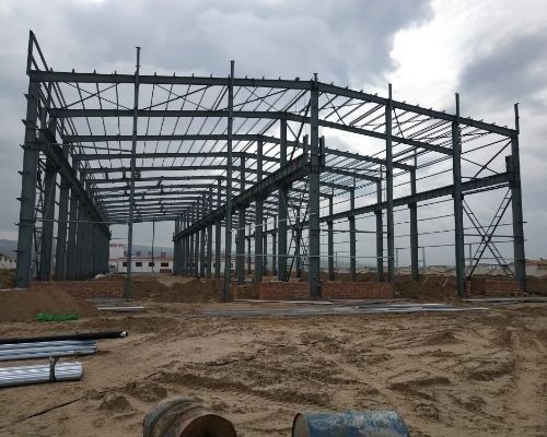 إطار البوابة عمود الصلب عمود الصلب الهيكل المستودع التخصيص عالي الدرجة