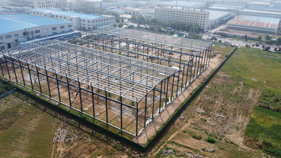 4000m2 الهيكل الصلب المجهز مخزن H قسم الصلب