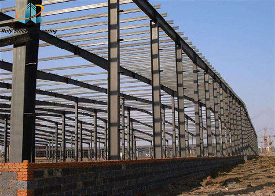 الهيكل الفولاذي المخصص مستودع بناء الإطار الفولاذي المصقول