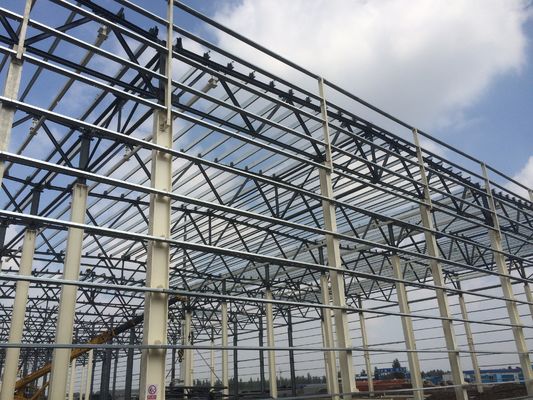 Q235B بناء الهيكل الصلب مهندس بناء مستودع التخزين المعدني
