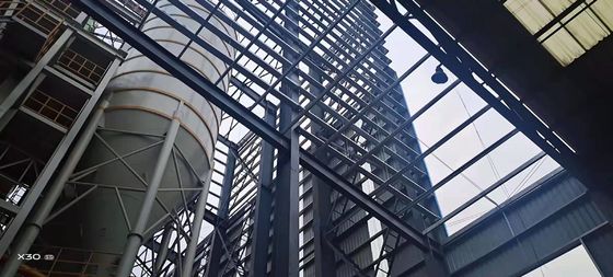 ورشة عمل الهياكل الصلبية المسبقة الهندسة مصنع الصلب الخفيف