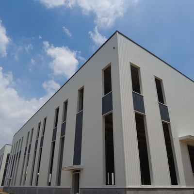 مستودع هيكل فولاذي مُسبق الصنع Q235B Q355B ASTM A36 مساحة كبيرة