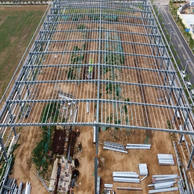 مستودع فولاذي من قبل 150m x 40m مع ألواح ساندوتش من الصوف الزجاجي