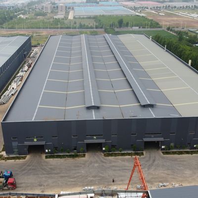 مستودع هيكل فولاذية جاهزة للعمل الثقيل لتخزين مصنع الأسمنت مع Q235B/Q355B الفولاذ