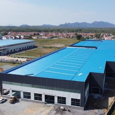 مستودع هيكل فولاذي من قبل مع Q235B Q355B ASTM A36 Steel