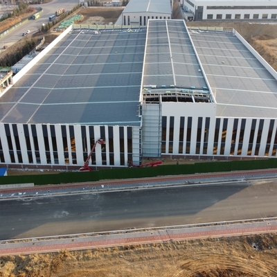 ورشة عمل الهياكل الفولاذية متعددة المدى مع الرافعة الجوية Q235B Q355B