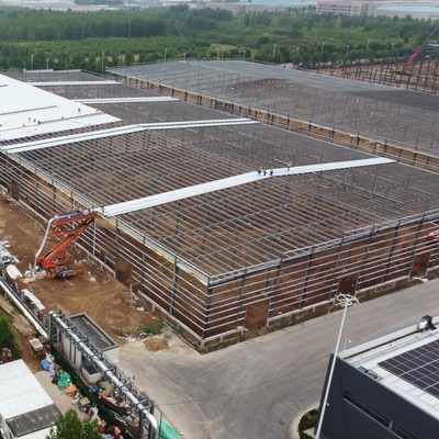 مبنى هيكل فولاذي مُسبق الصنع Q235B Q355B ASTM A36 معتمد