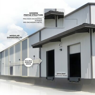 Anti-Rust High-Strength Easy-Assemble Prefab Large Steel Structure Warehouse for Logistics