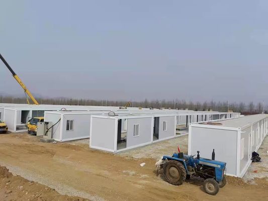 منزل الحاويات المصنوعة مسبقاً من الصلب المغلف مع ألواح الصوف الزجاجي