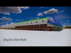 نموذج ثلاثي الأبعاد لمستودع هيكل فولاذي؛ تصميم وتصنيع مستودع هيكل فولاذي